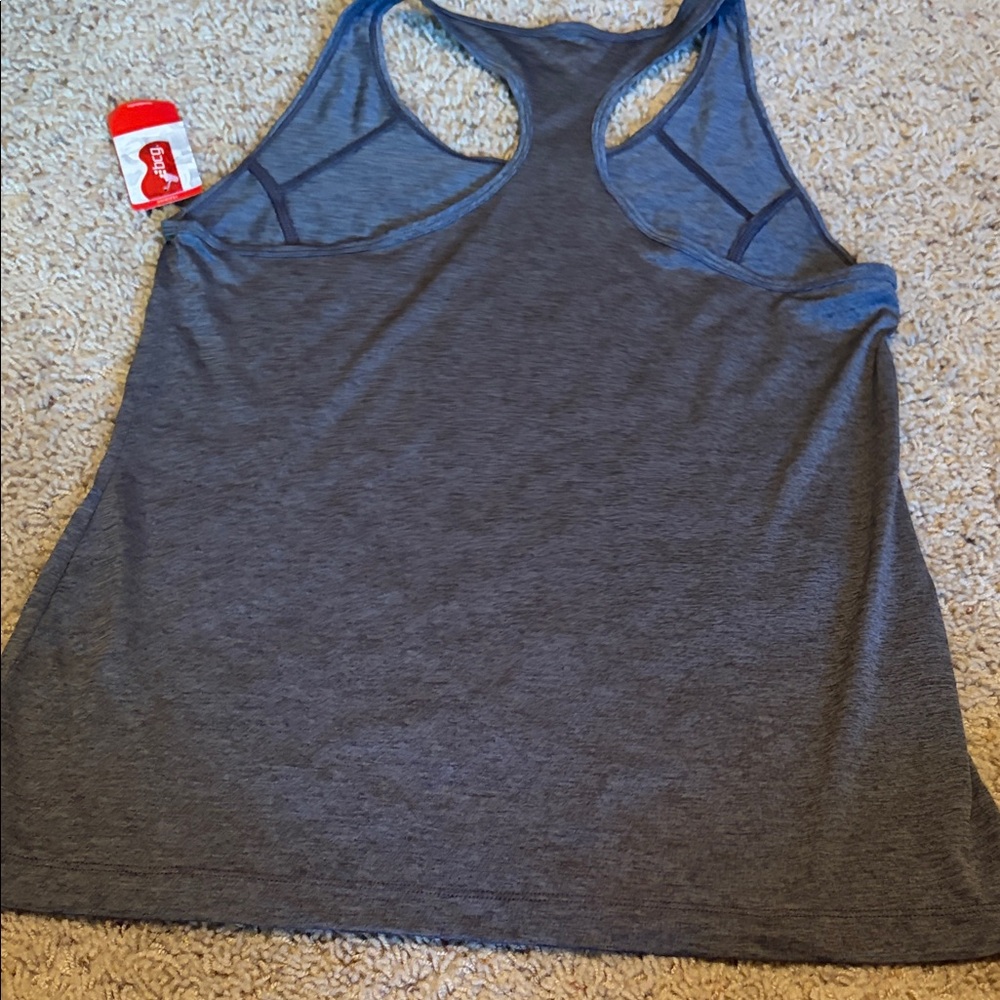 bcg Dark Gray Racerback Training Turbo Melange Tank Size Medium NWT - Picture 5 of 6